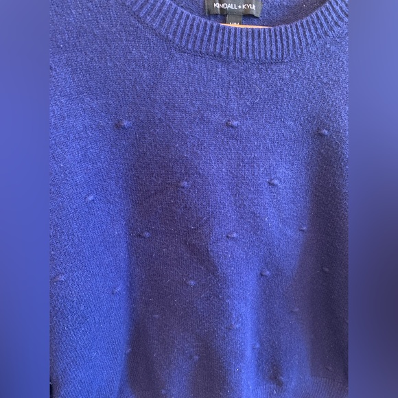 Kendall & Kylie Knit Crewneck Pullover Sweater Royal Blue Medium - Picture 3 of 6